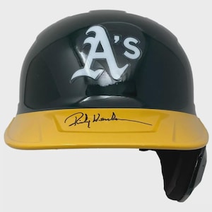 Rickey Henderson Autographed Signed Oakland Athletics FS Batting Helmet JSA