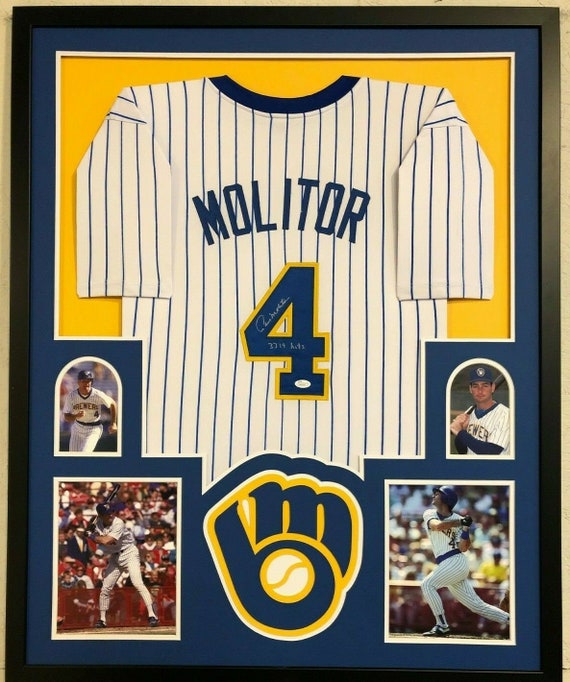 Paul Molitor Autographed Signed Framed Milwaukee Brewers 