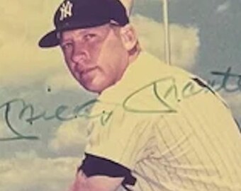 ミッキー・マントル 直筆サイン入り 額入り ニューヨーク・ヤンキース