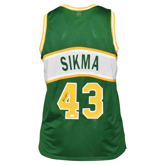 Autographed/Signed Shawn Kemp Seattle Green Basketball Jersey JSA COA