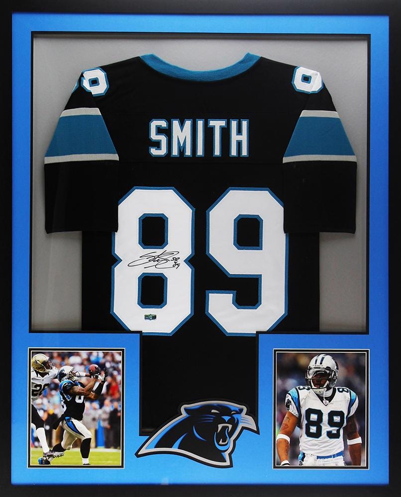 Steve Smith Sr Autographed Signed Framed Carolina Panthers Jersey