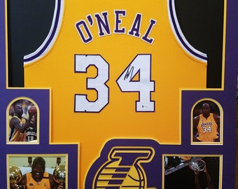 Shaquille O'Neal Autographed Signed Framed Los Angeles Lakers Jersey BECKETT