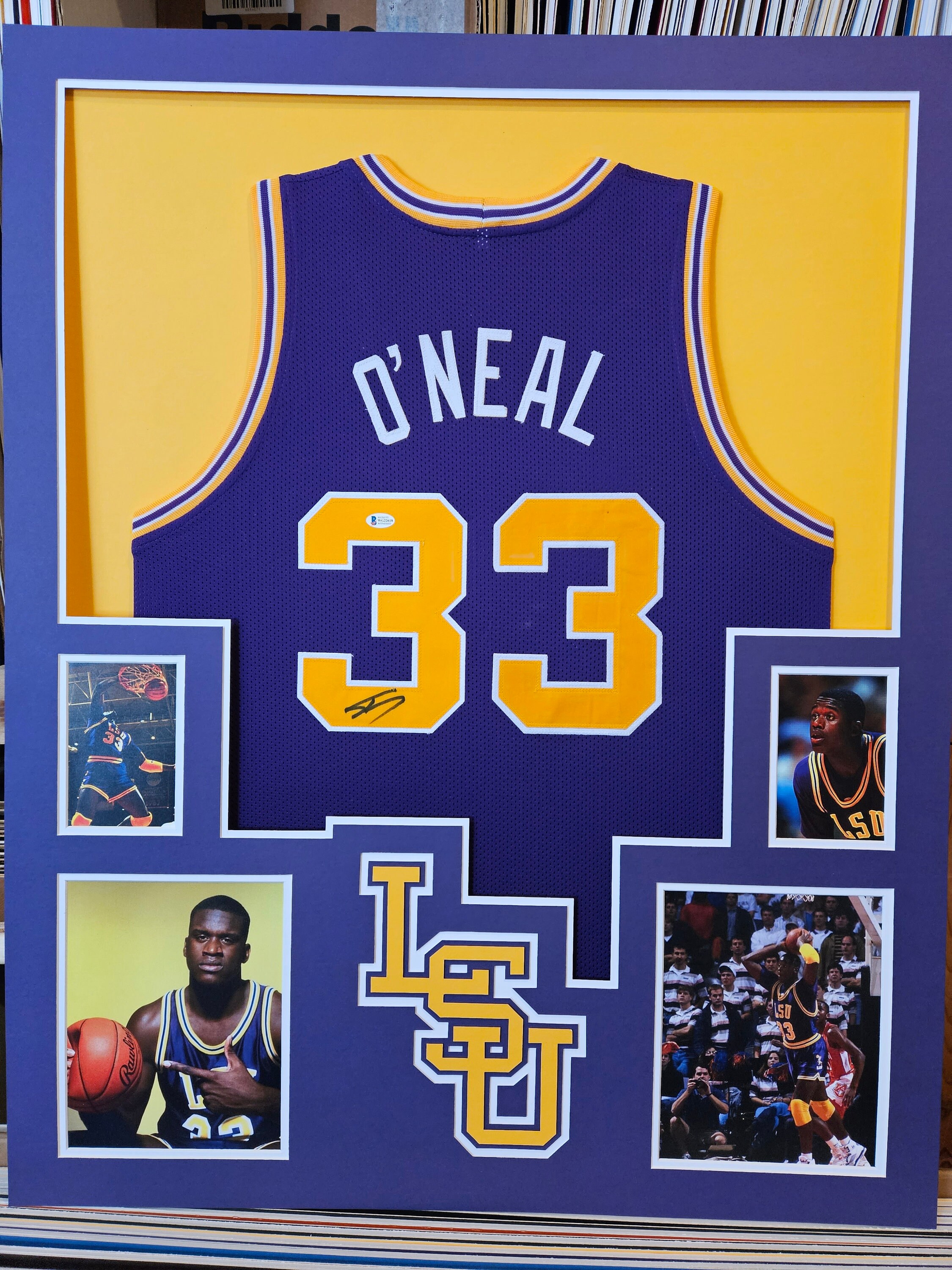 SHAQUILLE O'NEAL Signed 18x24 Canvas Photo LAKERS HOF Shaq Auto