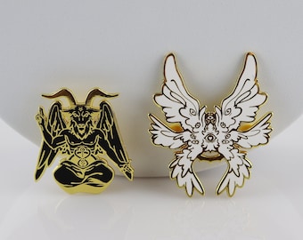 Baphomet Pin | Baphy Demon, Baphomet Occult Demonic Pin, Angels and Demons, Demon Pins, Pagan Salute, Mythology Demons, gothic pins