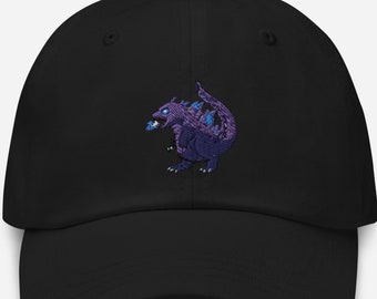 Embroidered Godzilla Dad Hat: Vintage Anime Baseball Cap