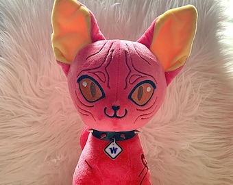 Peluche Chat Sphynx Rose Whiskers