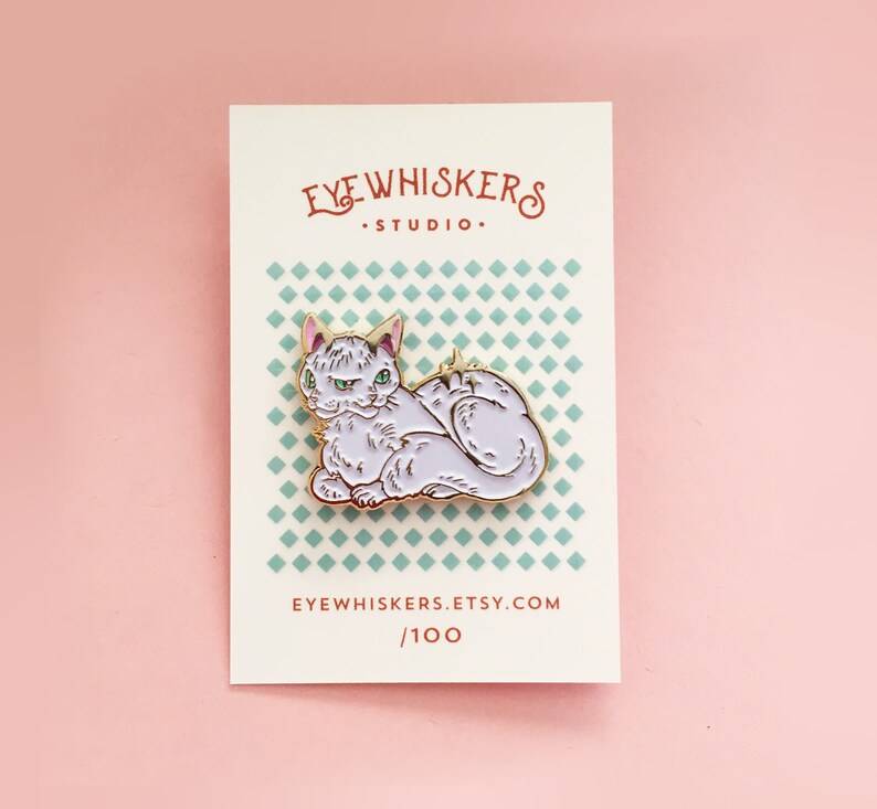 Cat Pin / Horror Pin / Cute Enamel Pin / Enamel Pin Cat / Etsy UK