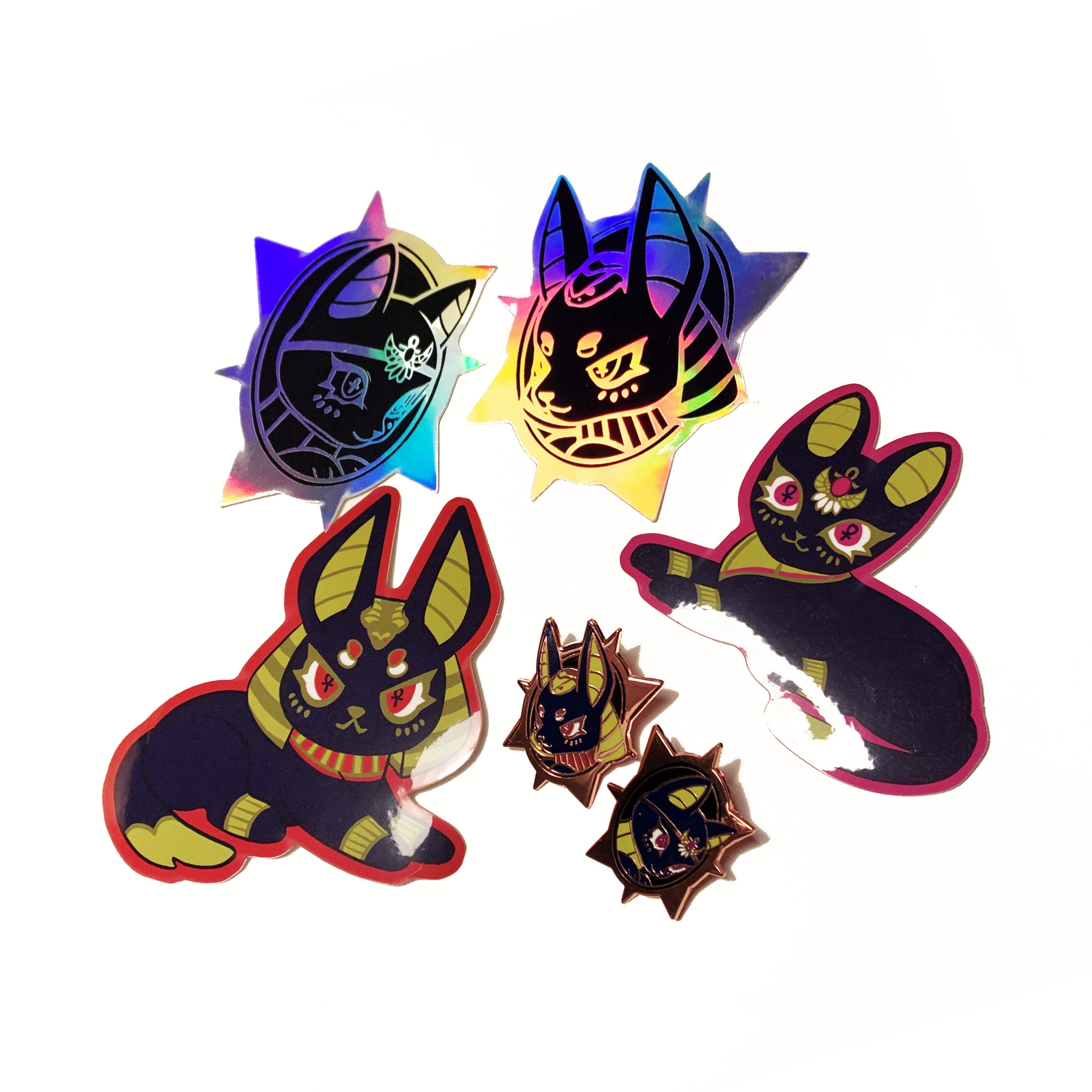 Anubis Plush: Ancient Egypt Jackal Plushie With Embroidered