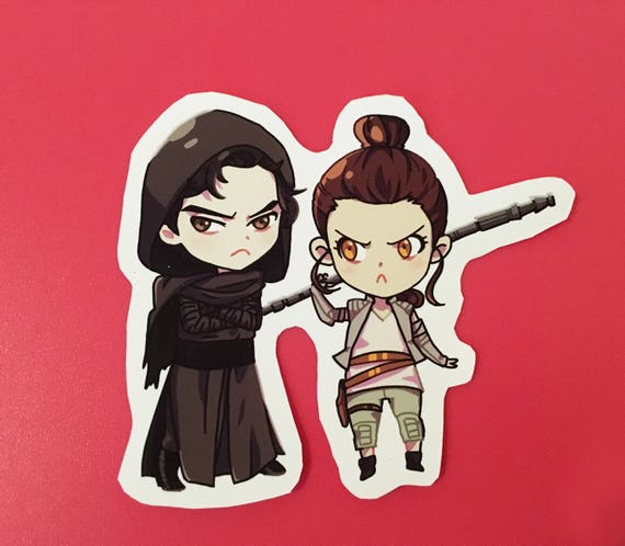 the force awakens art / anime stickers / kylo ren / rey star wars / car  stickers cute / star wars cut outs / reylo / tfa stickers