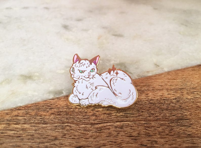 Cat Pin / Horror Pin / Cute Enamel Pin / Enamel Pin Cat / Etsy UK