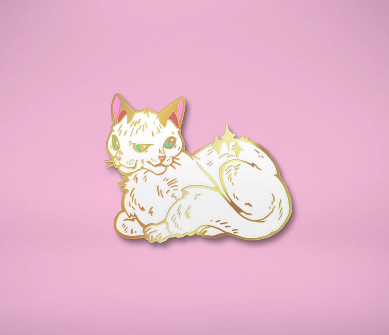 Cat Pin / Horror Pin / Cute Enamel Pin / Enamel Pin Cat / Etsy UK
