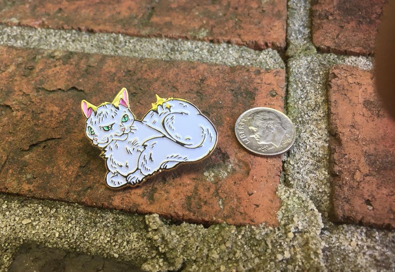 Cat Pin / Horror Pin / Cute Enamel Pin / Enamel Pin Cat / Etsy UK