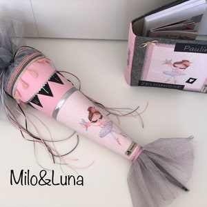 Schultüte für Mädchen Ballerina mit Rock für die Einschulung inkl.Rohling