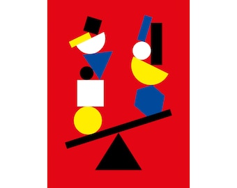A5 Giclee Graphic Art Print - 'Shape Scales'