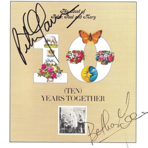 Peter Yarrow and Daughter Bethany Yarrow Signed CD: Best of Paul Mary Ten Years Together 2 Autographs Folk Rock Music Puff The Magic Dragon