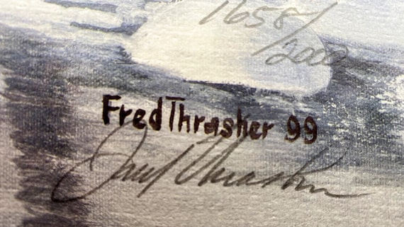 1993年 FREDIES サイン入り　絵画 Fred Thrasher Nature's Stillness Signed Numbered Limited Edition