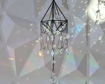 Celestial Suncatcher, Witchy Prism Window Hanging, Handmade Decor, Birthday Gift - Celestial Suncatchers