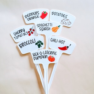 Vegetable Plant Labels: Plastic Garden Markers, Herb Tags