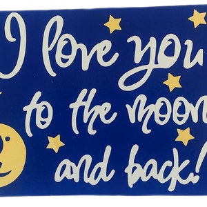 Ich liebe dich zum Mond und zurück Magnet: Küche Kühlschrank Dekor