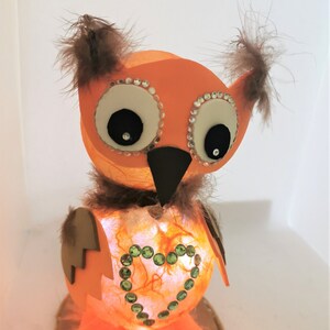 Night light owl, Owl gift figurine, Owl Lamp