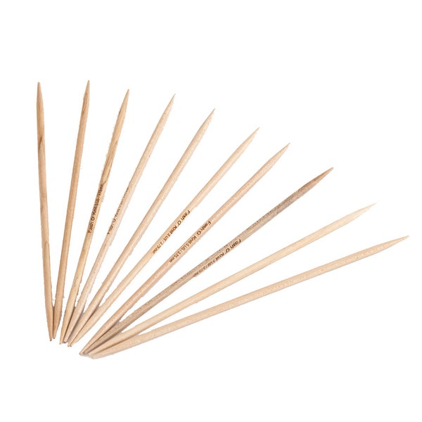 Double Point knitting Needles in Maple wood