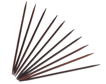 Double Point knitting Needles in Rosewood