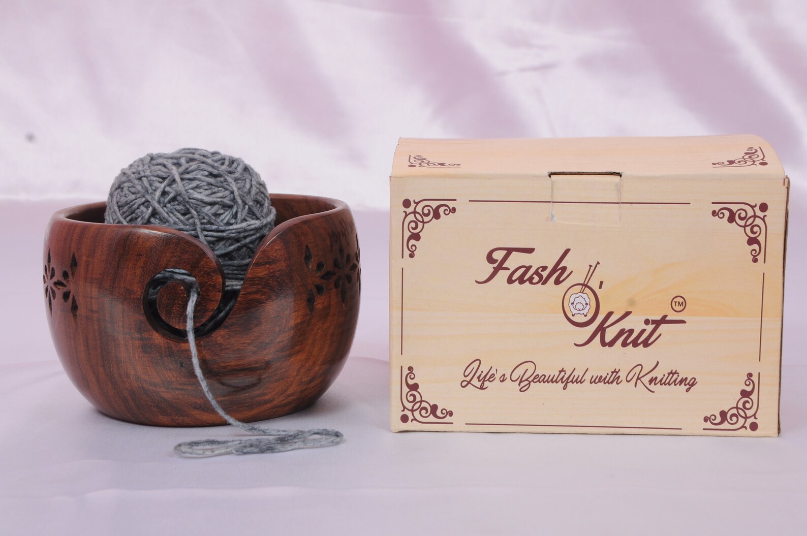 Sheesham Wood Yarn Bowl 6x4 Perfect Wooden Yarn Holder for Etsy