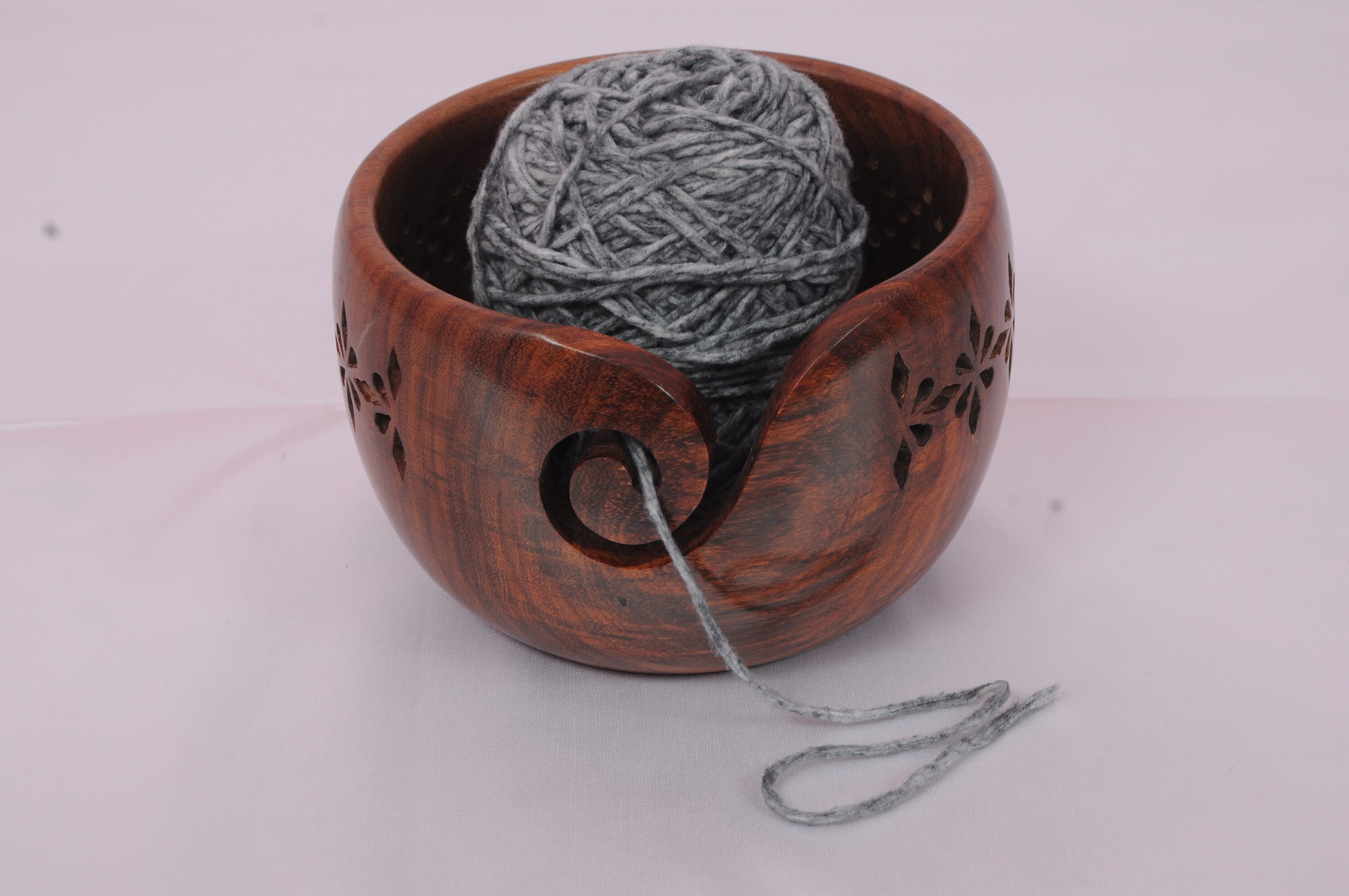 Sheesham Wood Yarn Bowl 6x4 Perfect Wooden Yarn Holder for Etsy