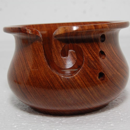 Sheesham Wood Yarn Bowl Holder Etsy