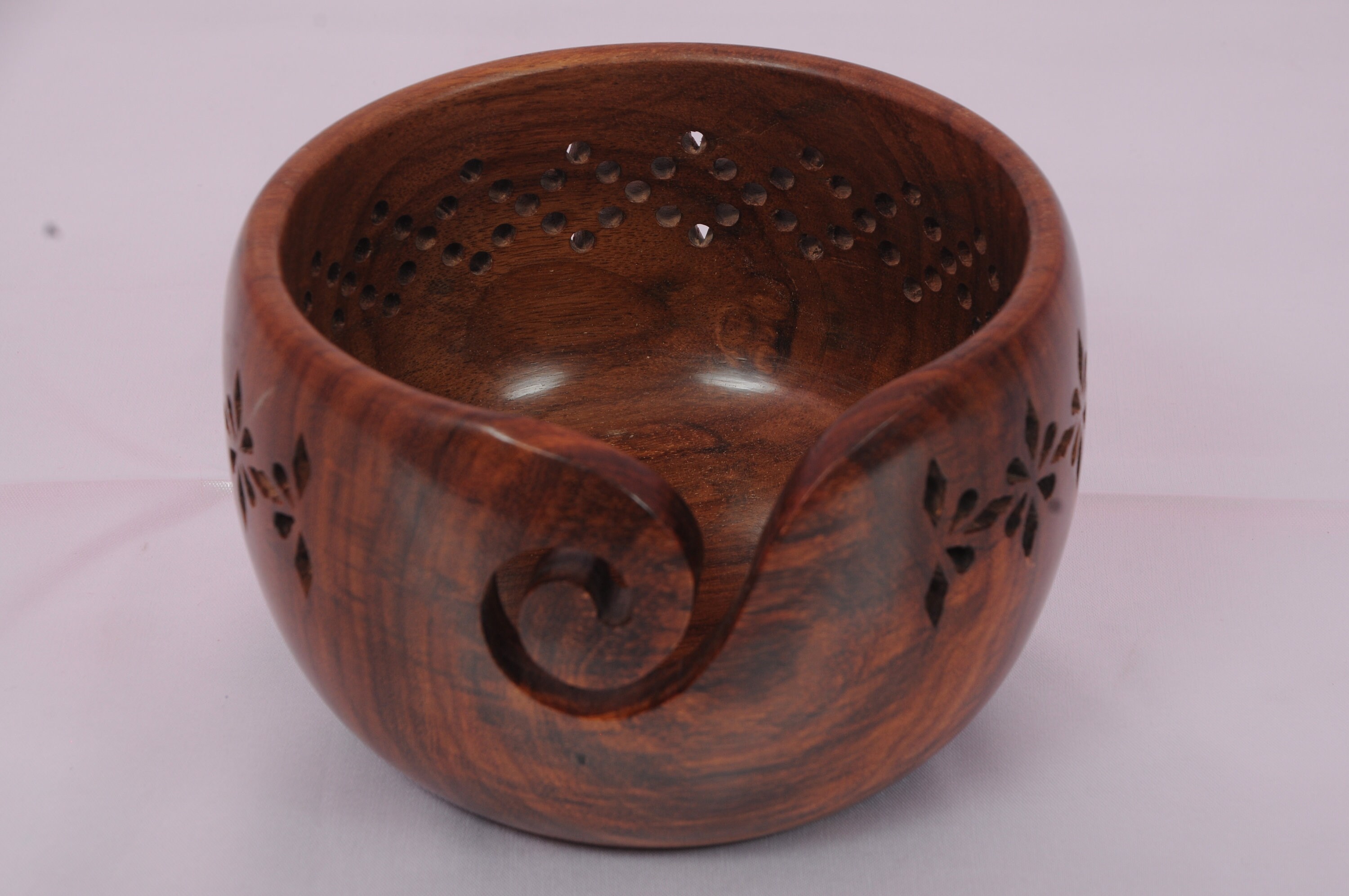 Sheesham Wood Yarn Bowl 6x4 Perfect Wooden Yarn Holder for Etsy