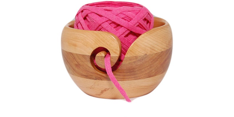 Yarn Bowl in Steam beech Wood & sheesham wood Perfect image 0