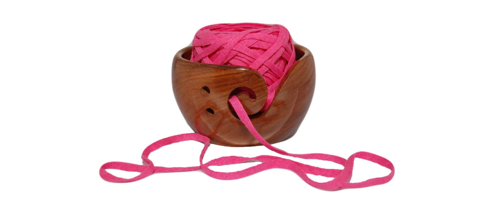 Sheesham Wood Yarn Bowl With Free Gifts Like Velvet Bag Tree Etsy