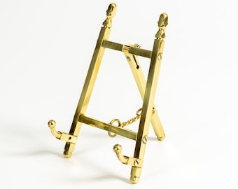 Art Display Easels, Decorative Brass or Nickel Plated, 5 Inches High