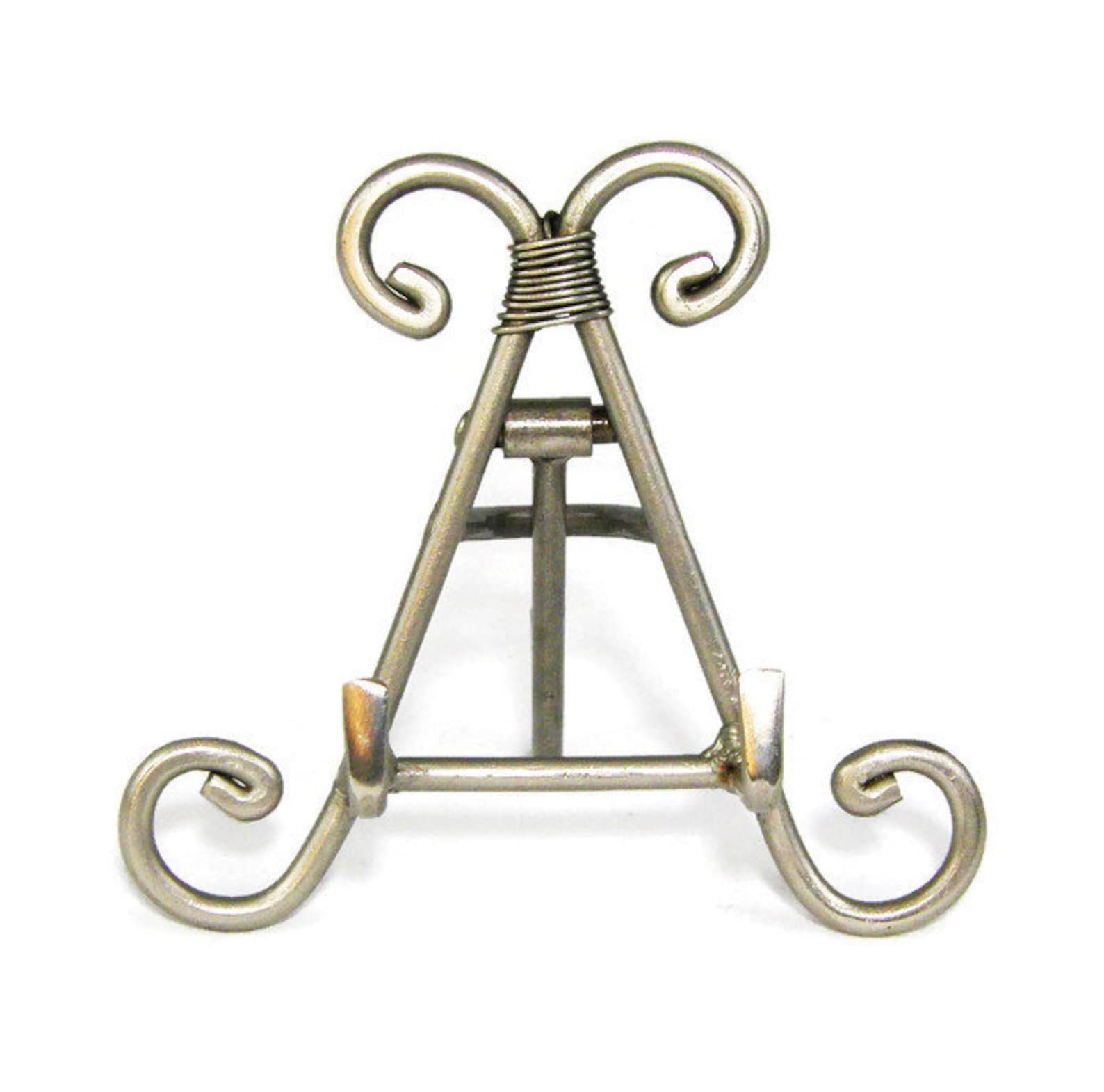 Decorative Metal Easel Display Stand Pewter Iron Antique Etsy