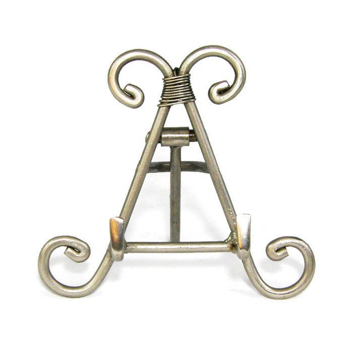 Decorative Metal Easel 7 Tall Display Stand Copper, Iron, Antique