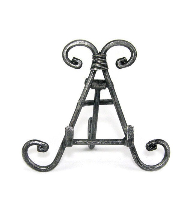 Decorative Metal Easel 7 Tall Display Stand Copper, Iron, Antique