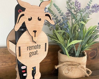 Remote Control Holder, The Remote Goat, Remote Caddy, Gifts  for Dad, Goat Lover Gift, Farmhouse Gift, Home Organization