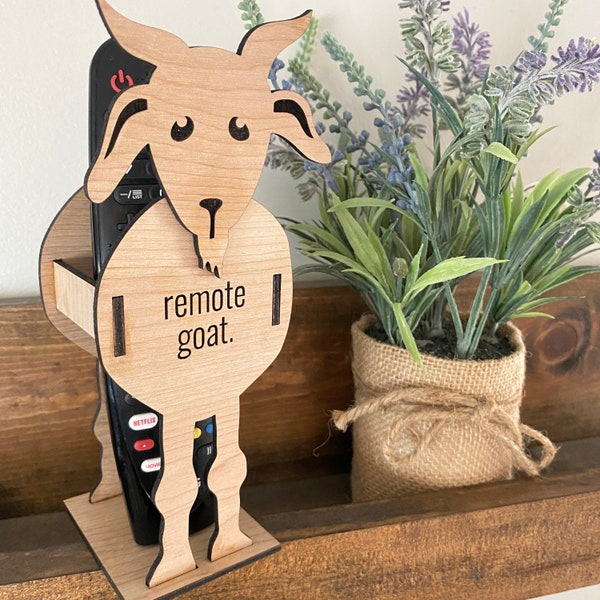 Remote Control Holder, The Remote Goat, Remote Caddy, Gifts  for Dad, Goat Lover Gift, Farmhouse Gift, Home Organization