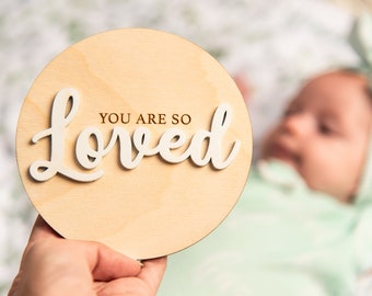 You Are So Loved Nursery Sign | Baby Shower Gift | Boho Nursery Wall Decor | Crib Sign | Pregnancy and Birth Announcement