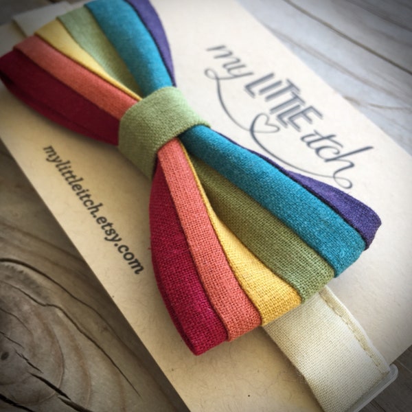 Rainbow Bow Tie, Gay Pride, Wedding Accessory, LGBTQ, Love is Love, Pride Parade Bow Tie, Queer Gift, Gay Wedding, LGBTQ Gift