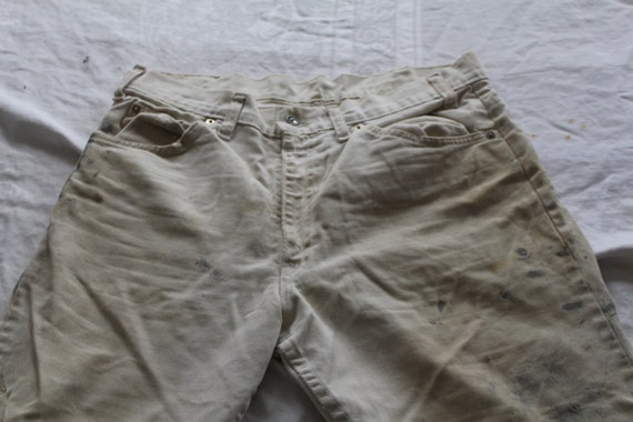 Vintage Distressed Levis White Tab 34x32 - image 4