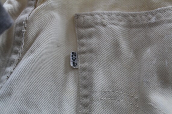 Vintage Distressed Levis White Tab 34x32 - image 9