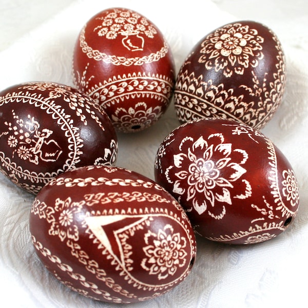 5 pcs easter eggs, real chicken eggs, traditional pysanky, kroszonka, polish pysanky, set of 5 pcs pysanky eggs