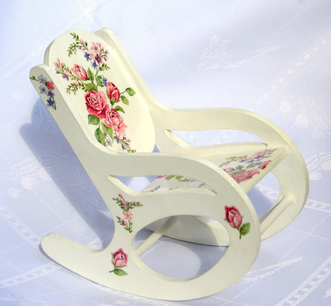 Rocking Chair for Doll 1:6 Scale Dollhouse Furniture Gift - Etsy