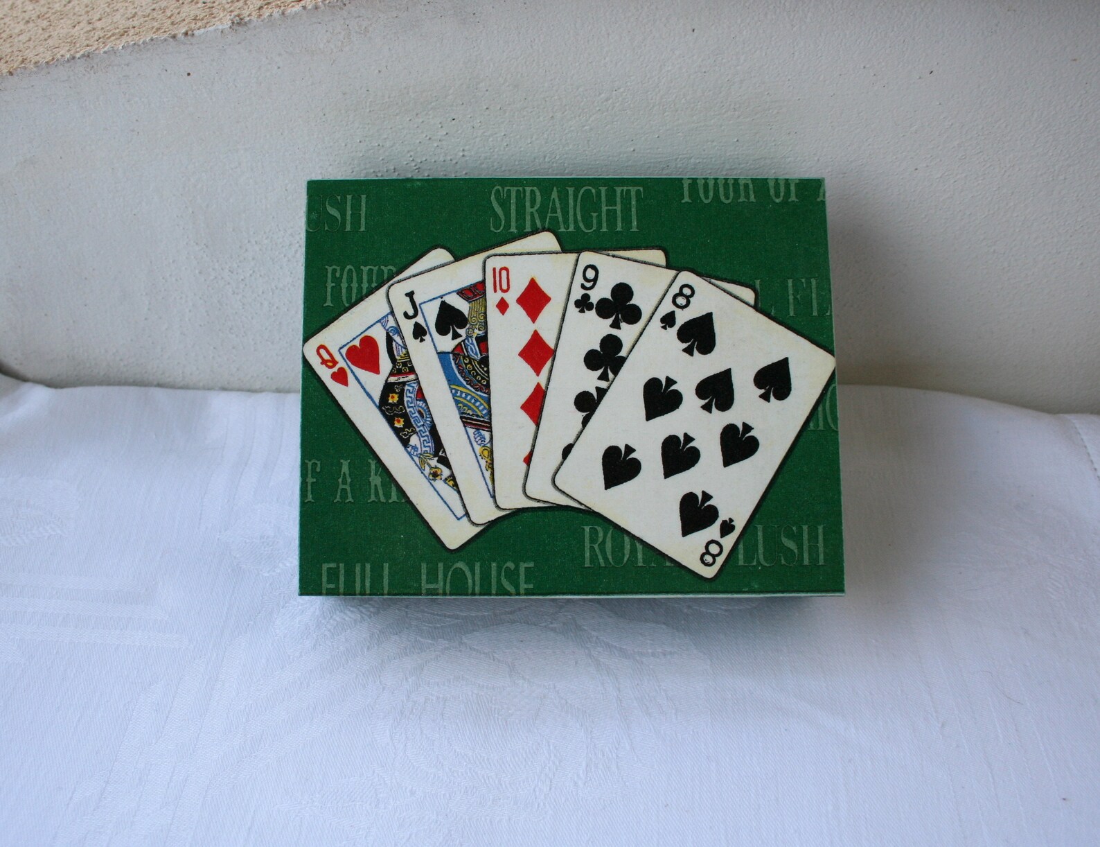 Playing Cards Box Box With Playing Cards Wooden Box Wooden Etsy