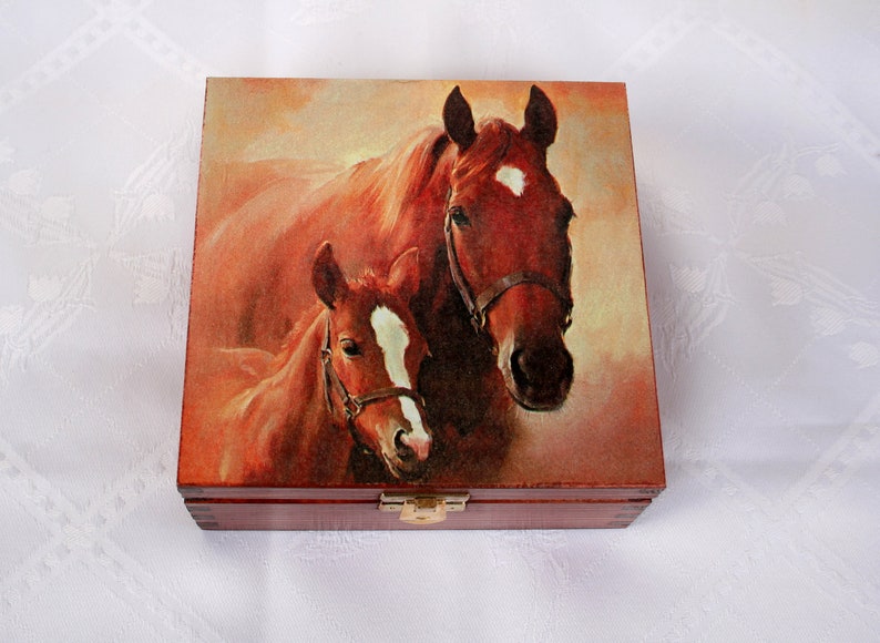 Jewelry box horses wood box horse box for horse lover Etsy