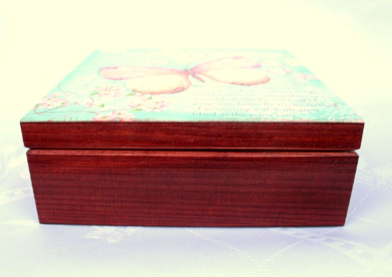Wooden Box Butterfly Keepsake Box Jewelry Storage Gift for | Etsy