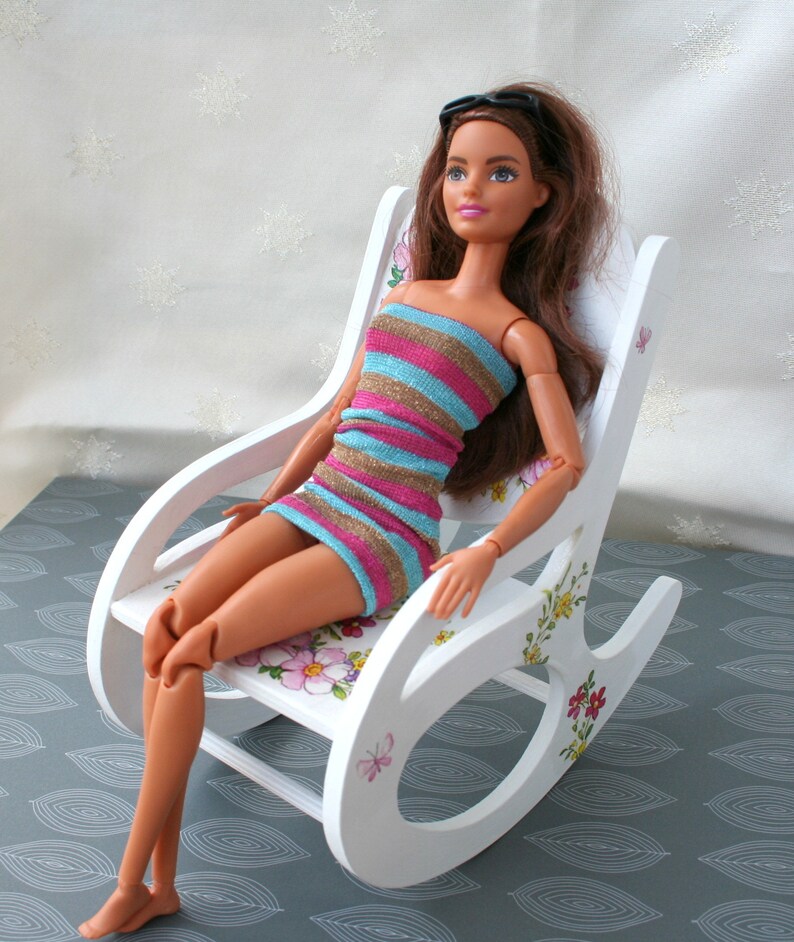 Rocking Chair for Doll 1:6 Scale Dollhouse Furniture Gift - Etsy