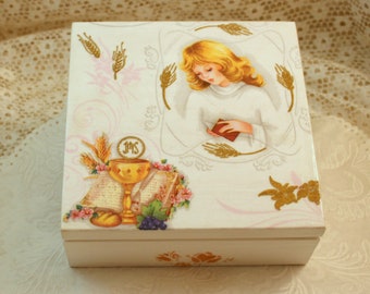 first communion box, holy communion gift, 1st communion gift for girl, gift for boy