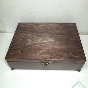 Teebeutelbox aus Holz mit 12 Fächer mit Verschluss, große Teebox aus Holz, Box für Teeliebhaber, Geschenk für Teeliebhaber, Weihnachtsgeschenk